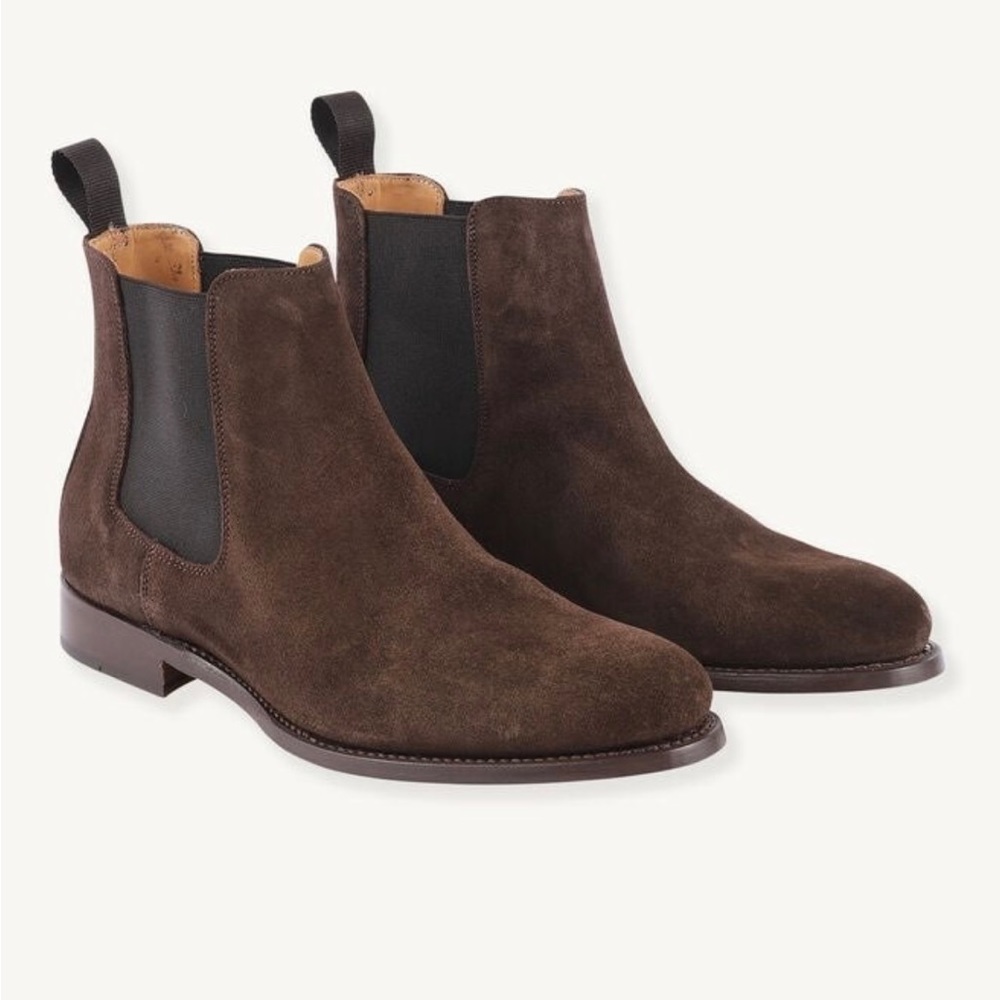 Men’s Brown CLARKS Boots Chelsea Slip-on Suede -SIZE 10